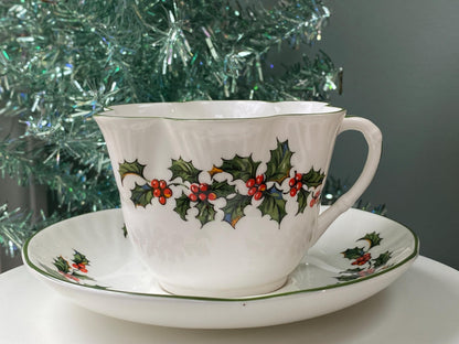 Vintage Christmas Cup and Saucer Set at Duckwells