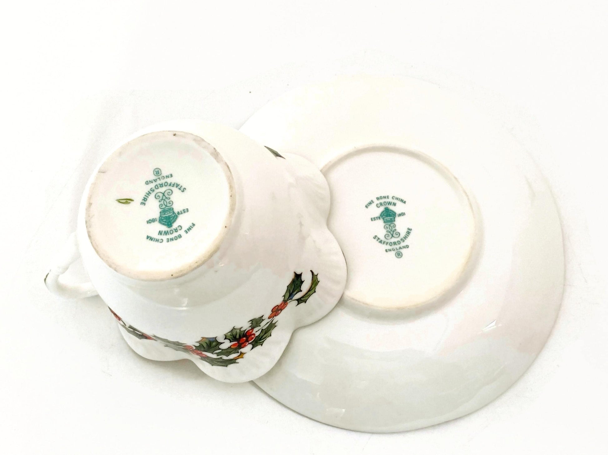 Vintage Christmas Cup and Saucer Set at Duckwells