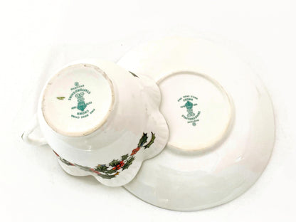 Vintage Christmas Cup and Saucer Set at Duckwells