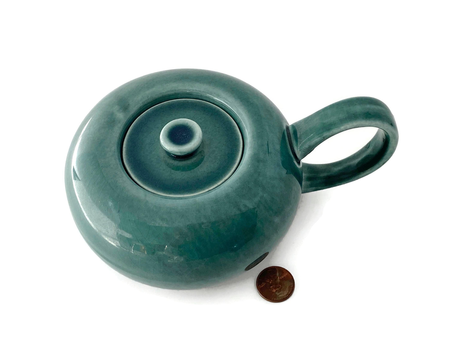 Mid Century Russel Wright Sugar Bowl in Seafoam at Duckwells