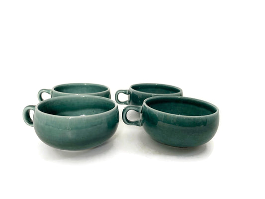 Mid Century Modern Russel Wright Cups in Seafoam at Duckwells