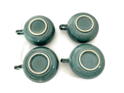 Mid Century Modern Russel Wright Cups in Seafoam at Duckwells