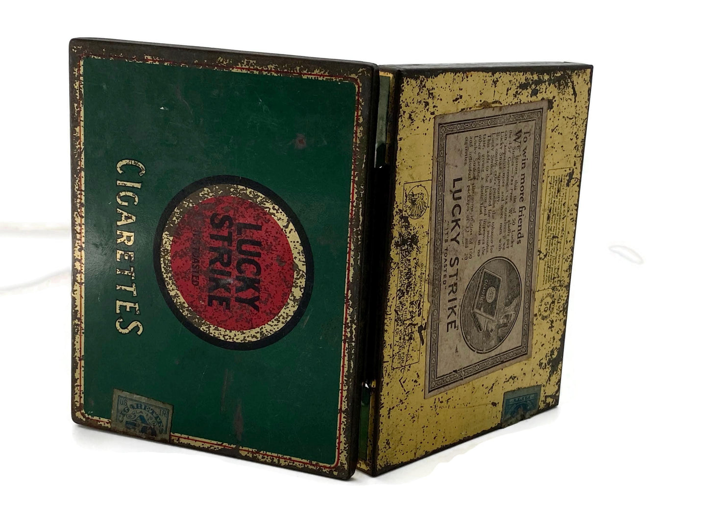 Antique Lucky Strike Tobacco Cigarette Tin at Duckwells