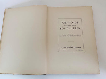 Antique Folk Songs for Children Book; 1903 at Duckwells