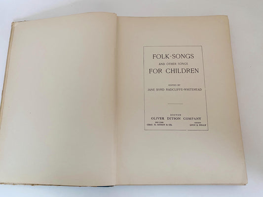 Antique Folk Songs for Children Book; 1903 at Duckwells