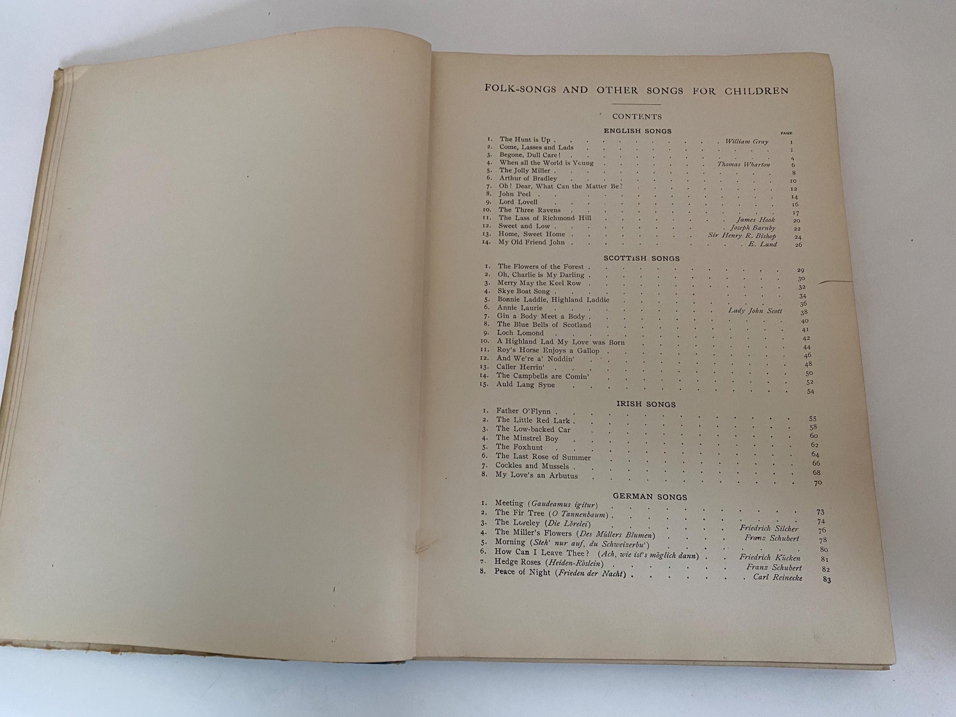 Antique Folk Songs for Children Book; 1903 at Duckwells