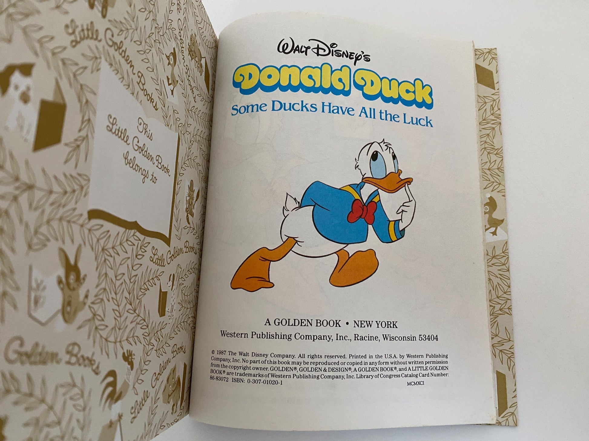 Midcentury Disney Donald Duck Book at Duckwells