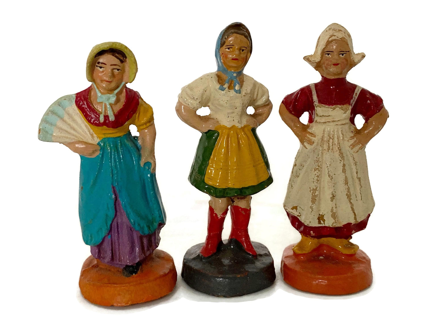 Vintage German Elastolin Putz Figurines at Duckwells