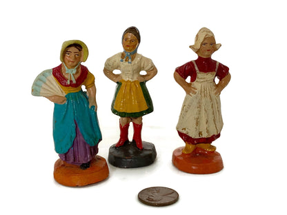 Vintage German Elastolin Putz Figurines at Duckwells