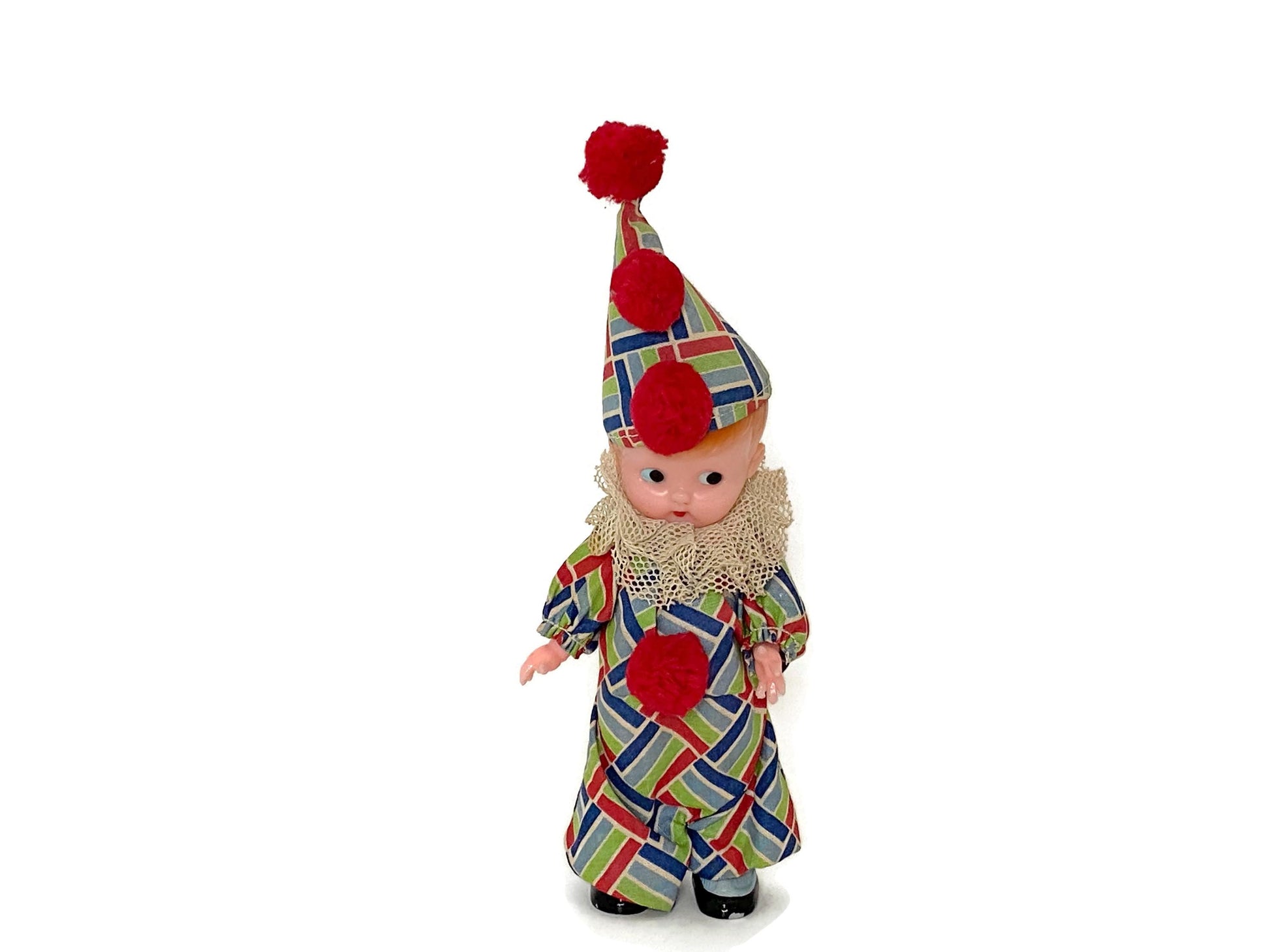 Vintage Celluloid Clown Rattle Doll at Duckwells