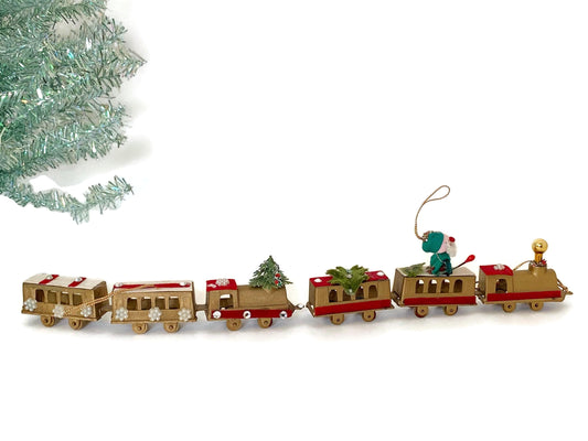 Vintage Train Christmas Ornaments Made in Hong Kong at Duckwells