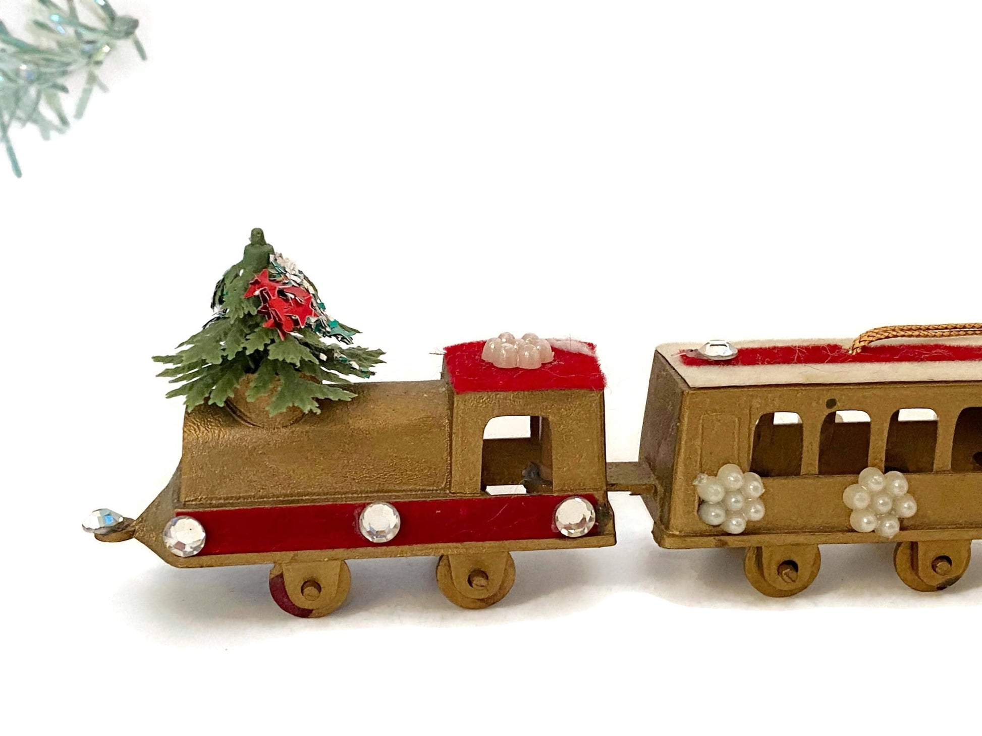 Vintage Train Christmas Ornaments Made in Hong Kong at Duckwells