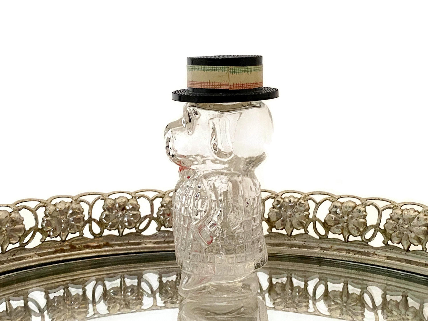 Vintage Glass Dog Figural Cologne Bottle at Duckwells