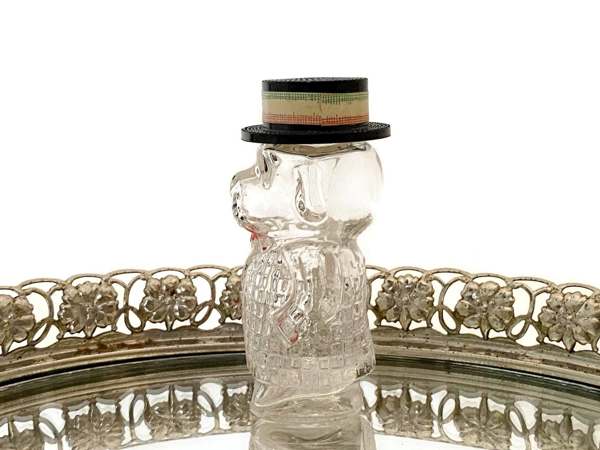 Vintage Glass Dog Figural Cologne Bottle at Duckwells