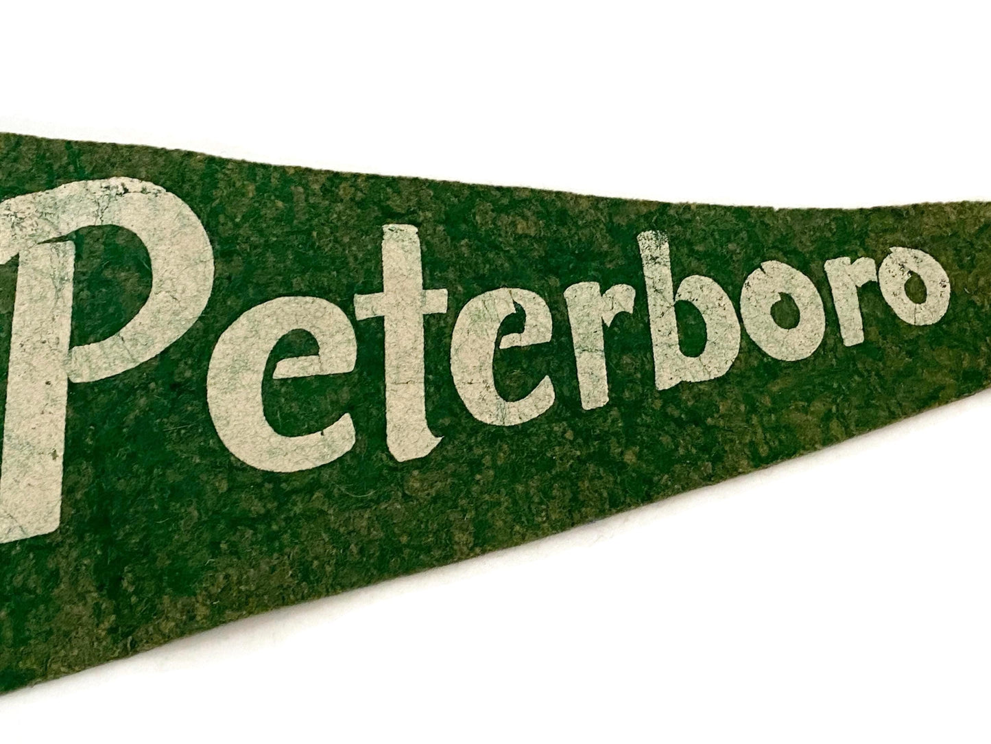 Vintage Peterboro Canada Souvenir Felt Pennant at Duckwells