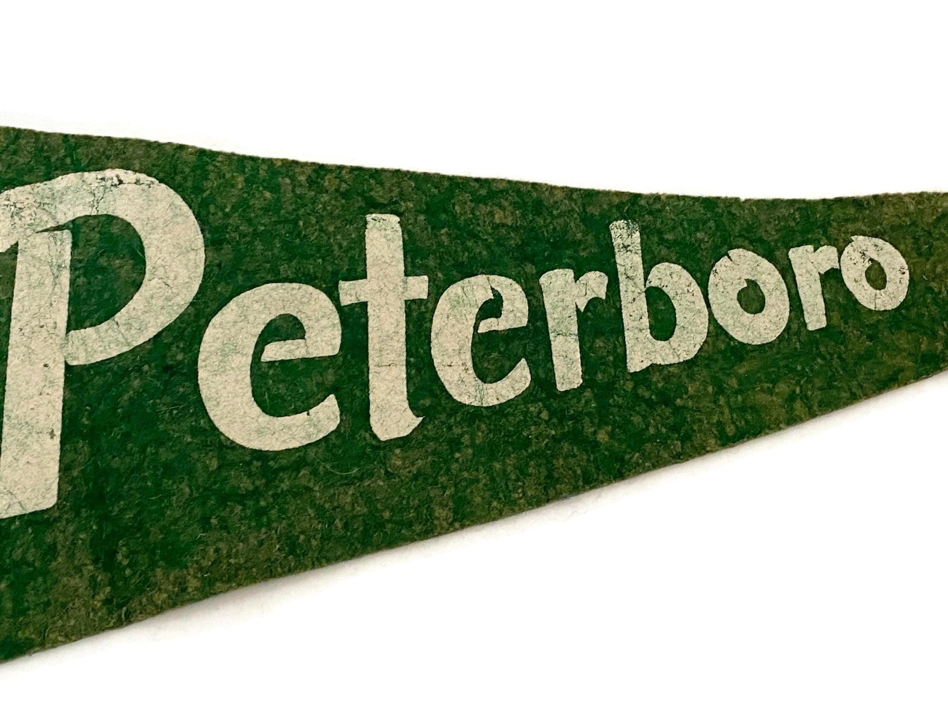Vintage Peterboro Canada Souvenir Felt Pennant at Duckwells