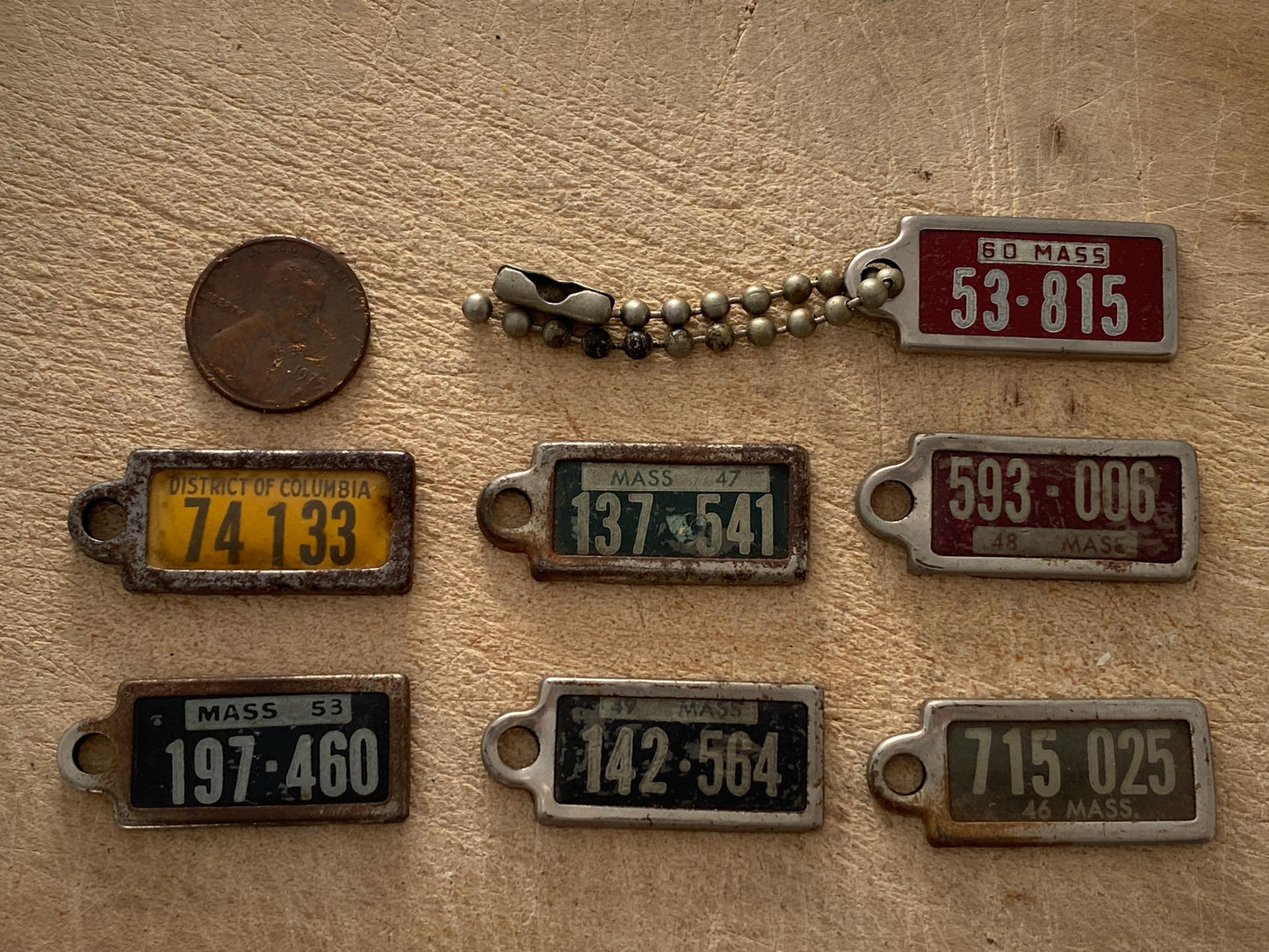 Vintage Mini Licenses Plates at Duckwells