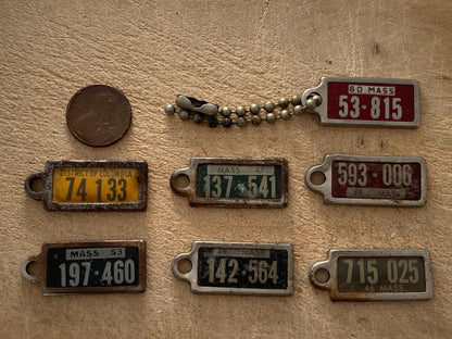 Vintage Mini Licenses Plates at Duckwells