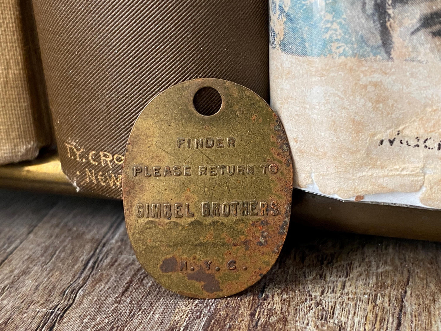 Vintage Brass Charge Coin from Gimbels New York at Duckwells