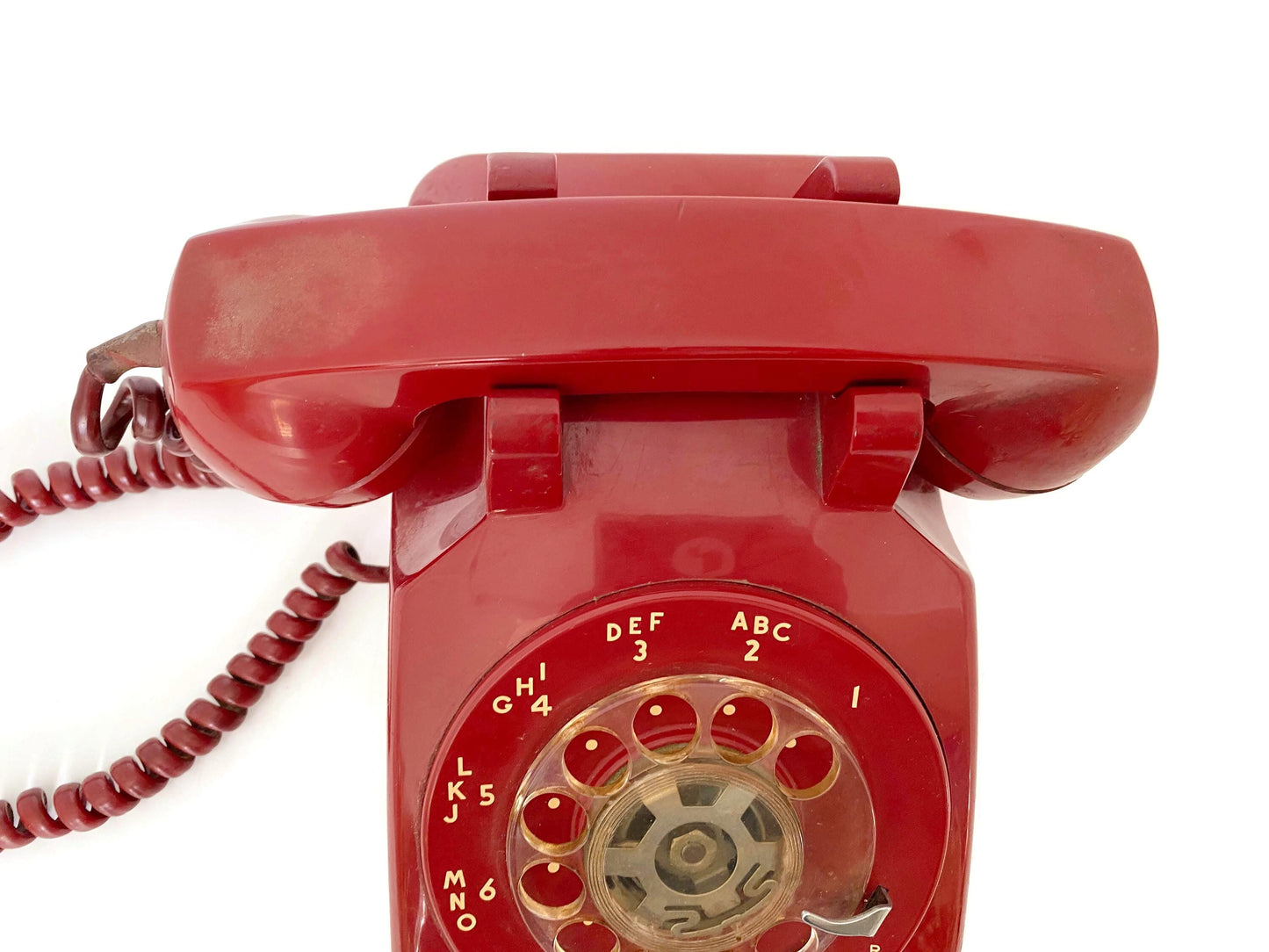 Vintage Red Rotary Dial Telephone at Duckwells