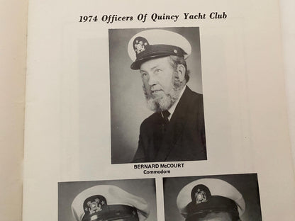 Vintage Quincy Yacht Club 19774 Anniversary Book at Duckwells