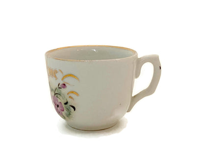 Antique Tiny Cup Porcelain Remember Me at Duckwells