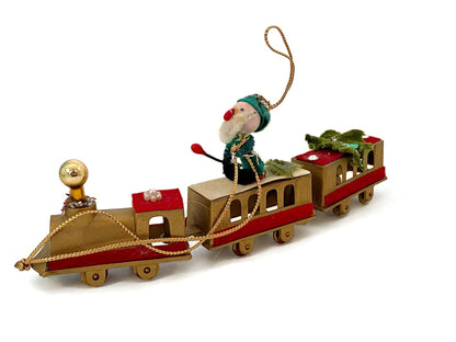 Vintage Train Christmas Ornaments Made in Hong Kong at Duckwells