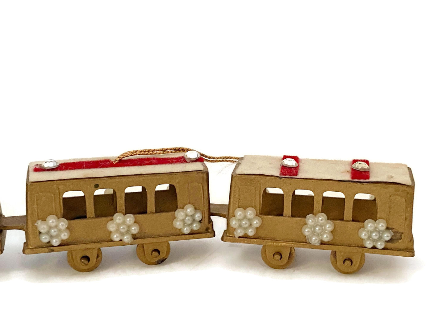 Vintage Train Christmas Ornaments Made in Hong Kong at Duckwells