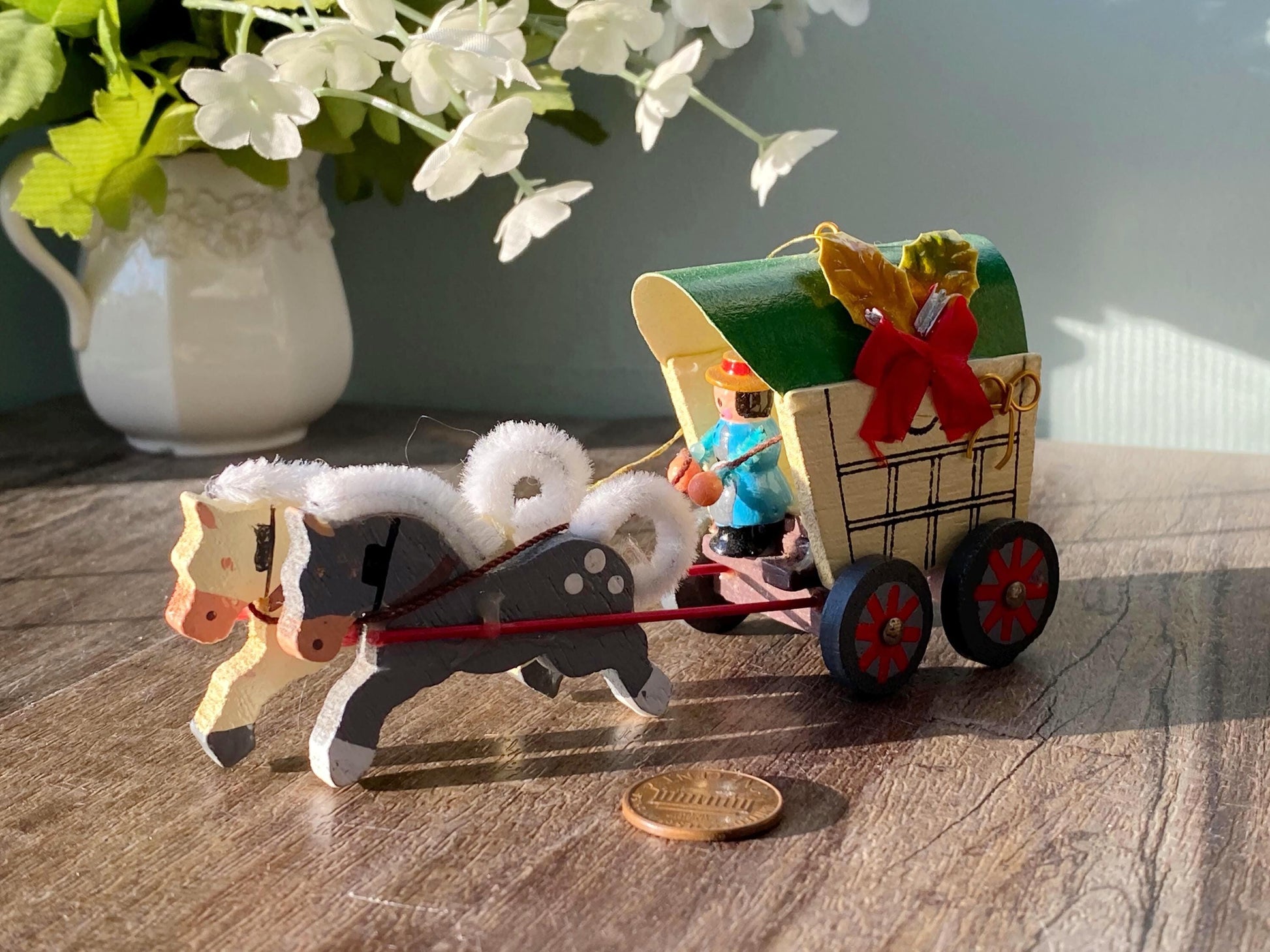 Vintage Wood Christmas Ornaments at Duckwells