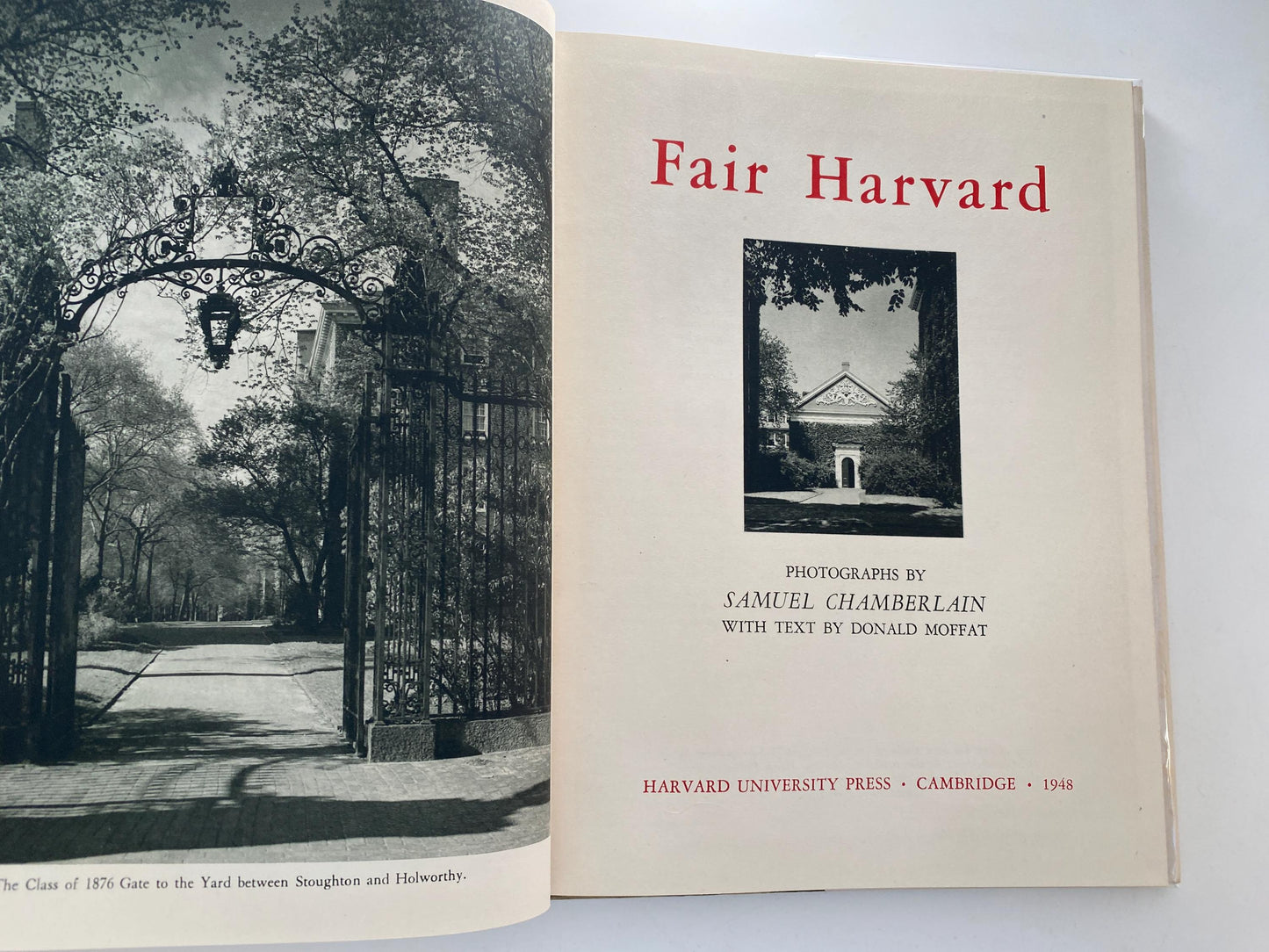 Vintage Book, Fair Harvard, Photographs by Samuel Chamberlain at Duckwells