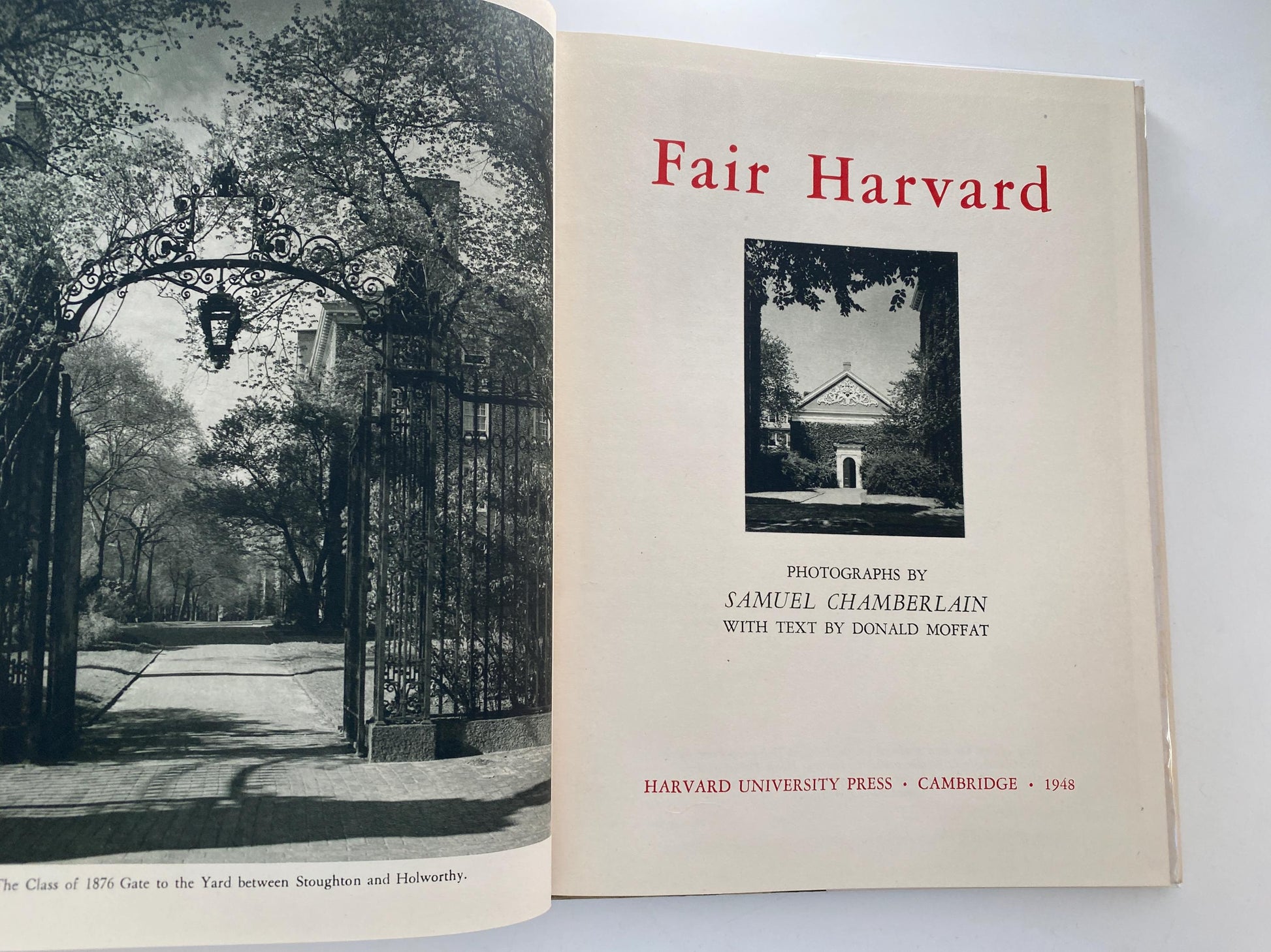 Vintage Book, Fair Harvard, Photographs by Samuel Chamberlain at Duckwells