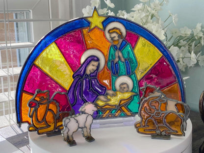 Vintage Suncatcher Nativity Scene at Duckwells