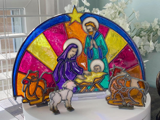 Vintage Suncatcher Nativity Scene at Duckwells