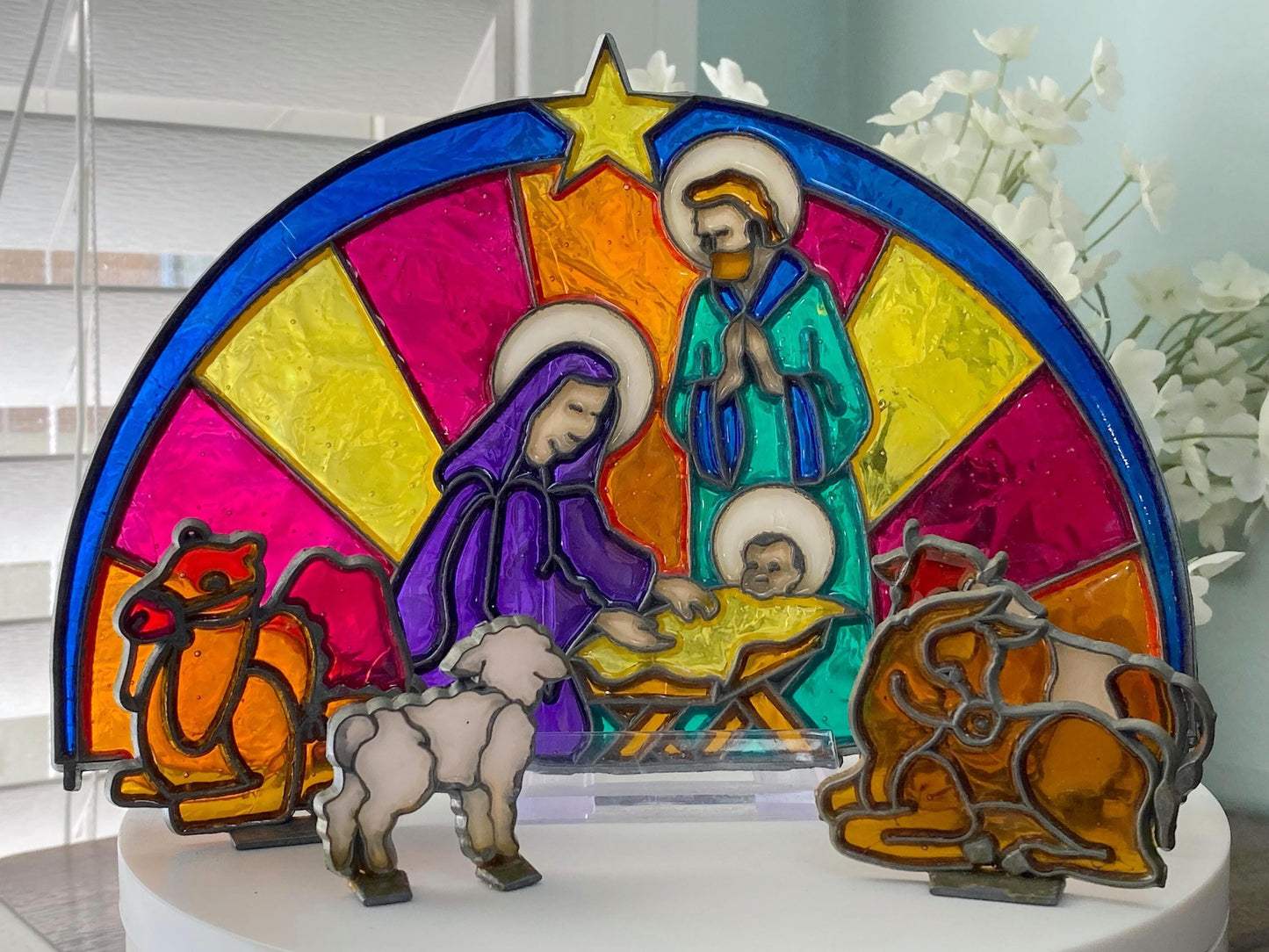 Vintage Suncatcher Nativity Scene at Duckwells