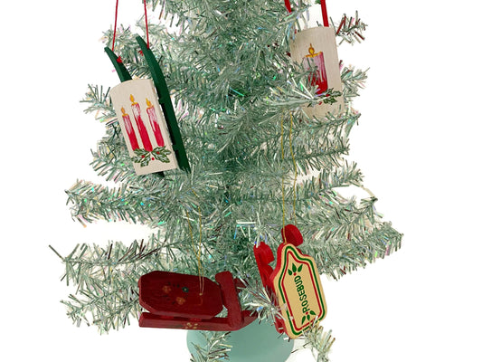 Vintage Wood Sled Christmas Ornaments at Duckwells