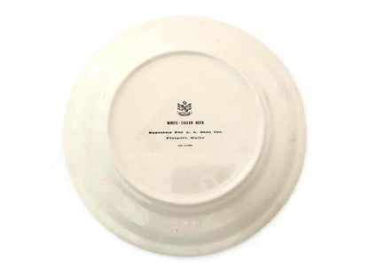 Vintage LL Bean Plate, White Tailed Deer by Delano Studios at Duckwells