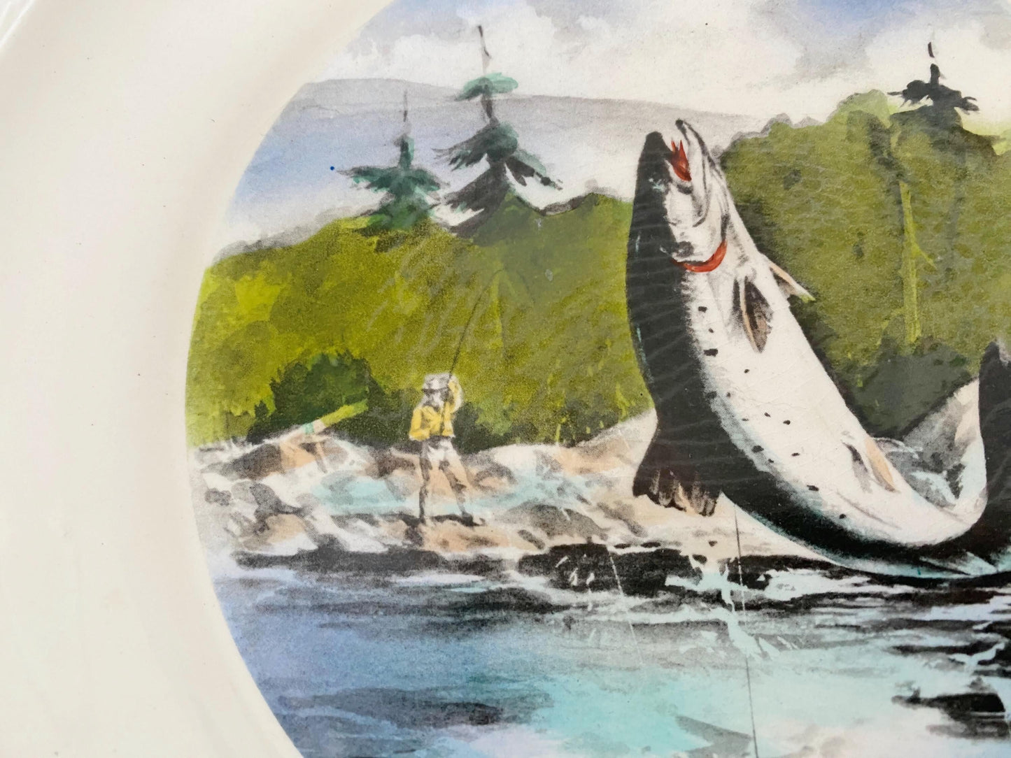 Vintage LL Bean Plate, Atlantic Salmon by Delano Studios at Duckwells