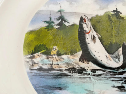Vintage LL Bean Plate, Atlantic Salmon by Delano Studios at Duckwells
