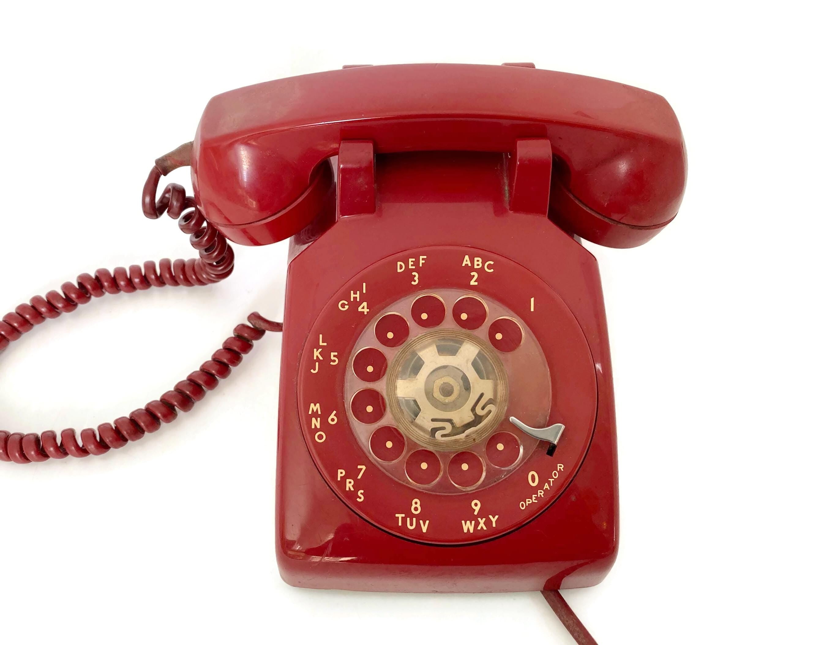 Vintage Red Rotary Dial Telephone – Duckwells