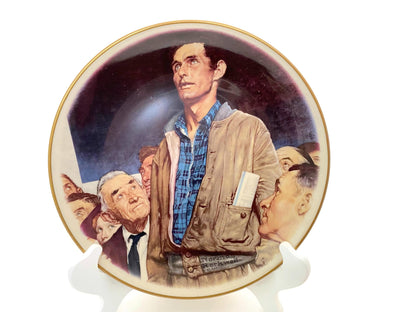 Vintage Norman Rockwell Plate, Freedom of Speech at Duckwells