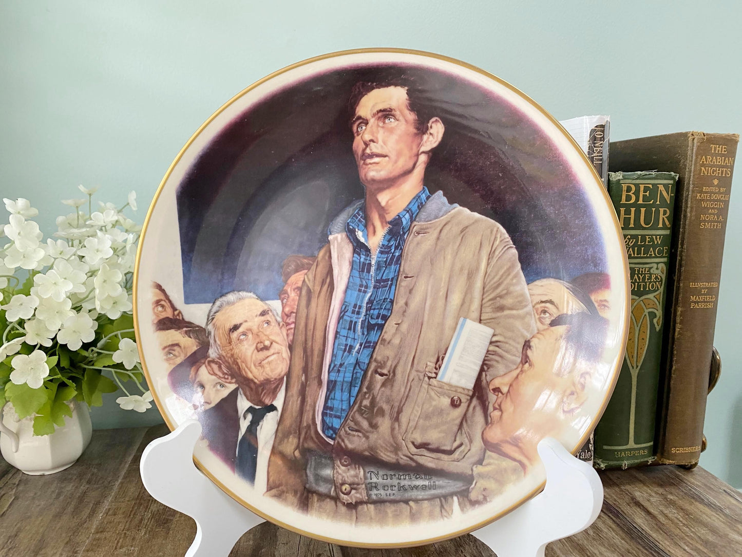 Vintage Norman Rockwell Plate, Freedom of Speech at Duckwells