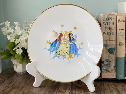Vintage Christmas Angels German Porcelain Plate at Duckwells