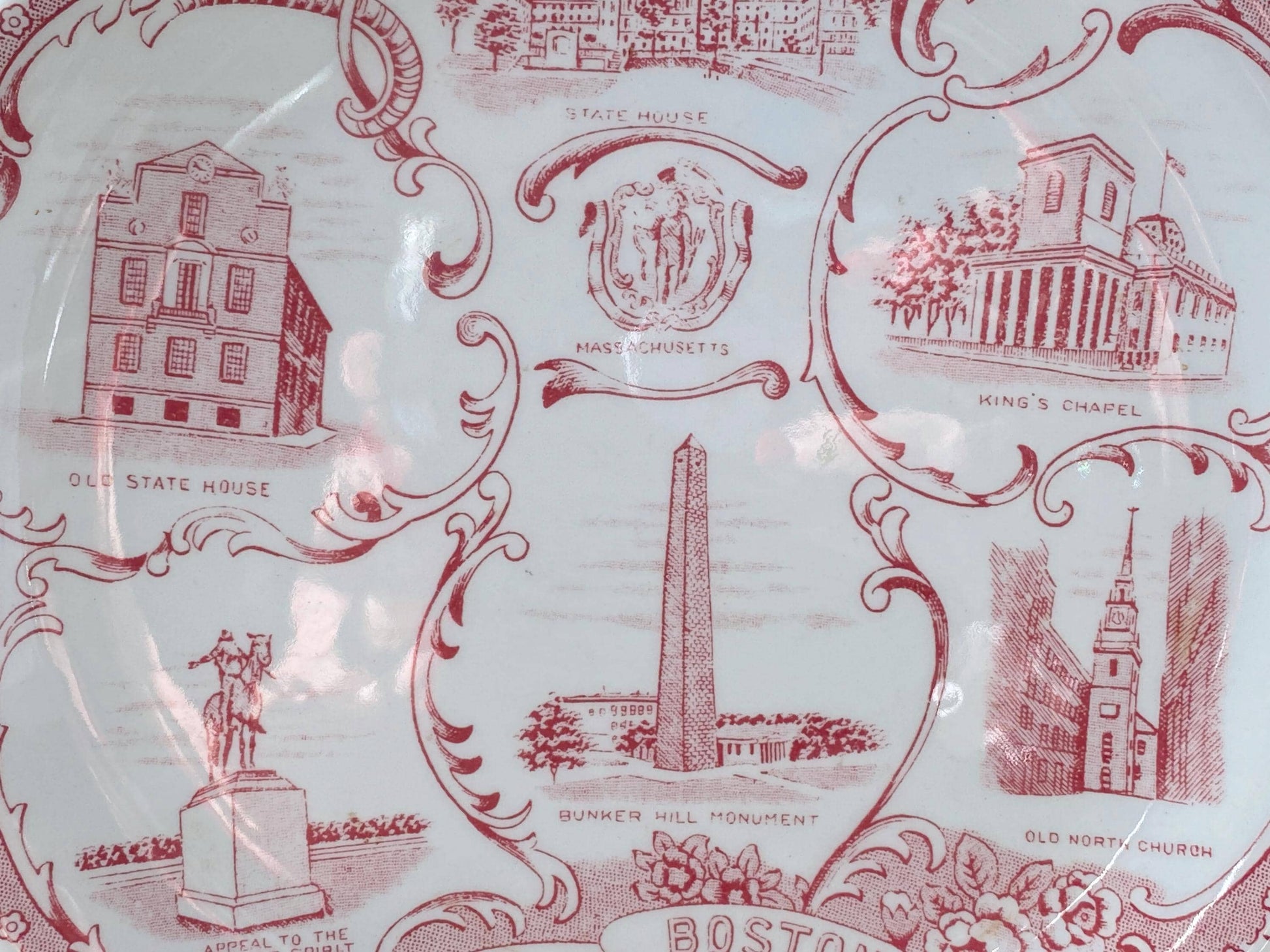 Antique Boston Massachusetts Souvenir Plate at Duckwells