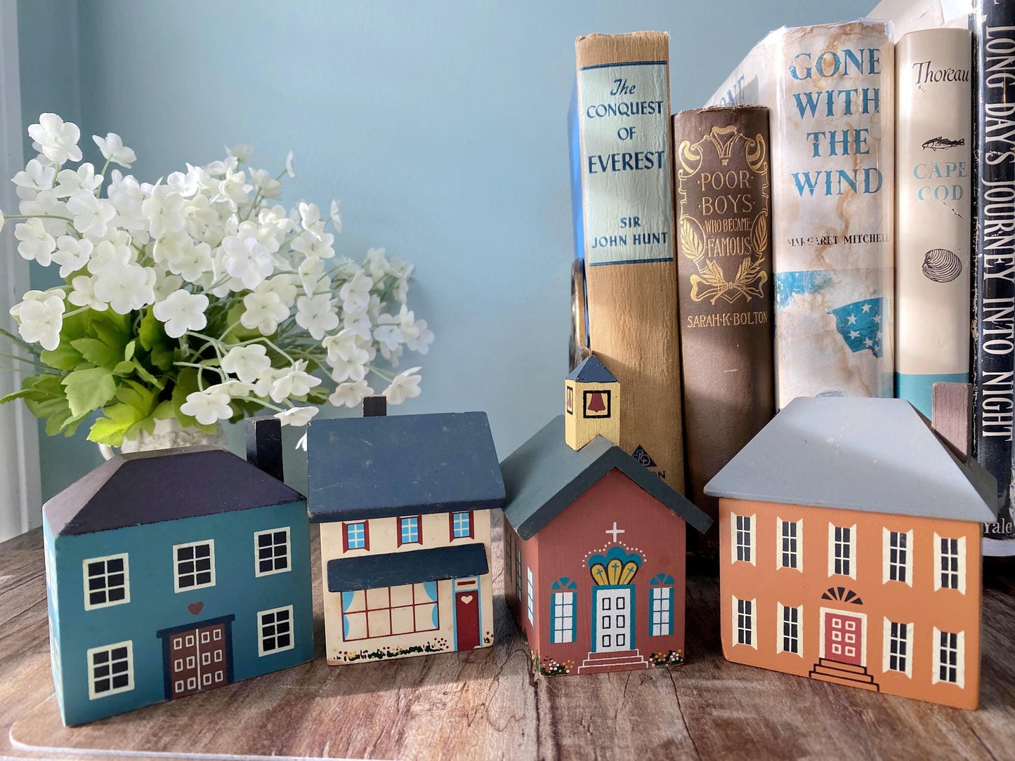 Vintage Wood Miniature Village at Duckwells