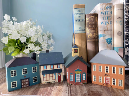 Vintage Wood Miniature Village at Duckwells