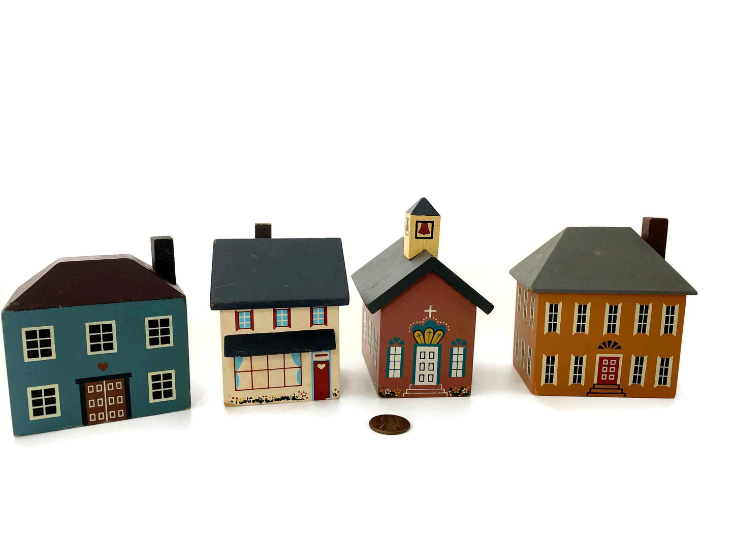 Vintage Wood Miniature Village at Duckwells