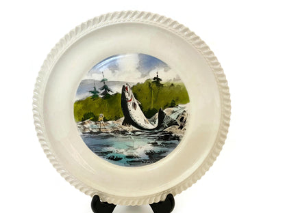 Vintage LL Bean Plate, Atlantic Salmon by Delano Studios at Duckwells