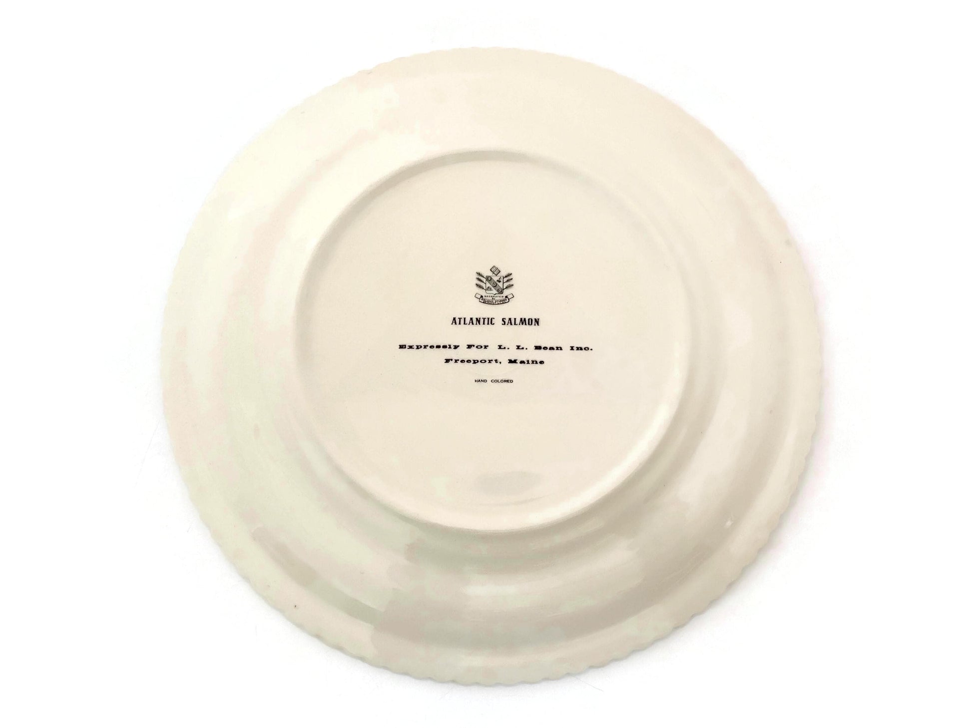 Vintage LL Bean Plate, Atlantic Salmon by Delano Studios at Duckwells