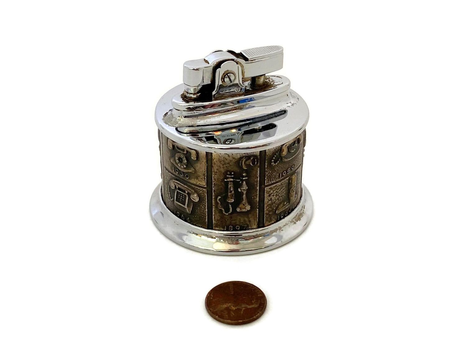 Midcentury Table Lighter with Telephone History at Duckwells