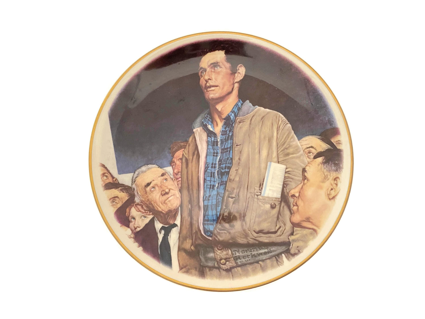 Vintage Norman Rockwell Plate, Freedom of Speech at Duckwells